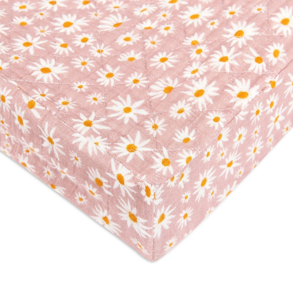 Photos - Changing Table Babyletto Daisy Quilted Muslin Changing Pad Cover
