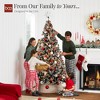 Best Choice Products Pre-Lit Black Christmas Pine Tree w/ Flocked Branches, Warm-White Lights - 4 of 4