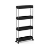Apex Vanguards Black Rolling Laundry Shelving Basket - 2 of 3