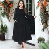 Anna-Kaci Women's Plus Size Casual Smocked Chest Round Neck Flowy Tiered Maxi Dress - 4 of 4