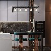 5-Light Matte Black Farmhouse Kitchen Island Lighting, Modern Rectangular Chandeliers for Dining room Foyer - 4 of 4