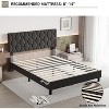 Acekool Upholstered Platform Bed - Queen Size with Headboard & Wood Slats - 4 of 4
