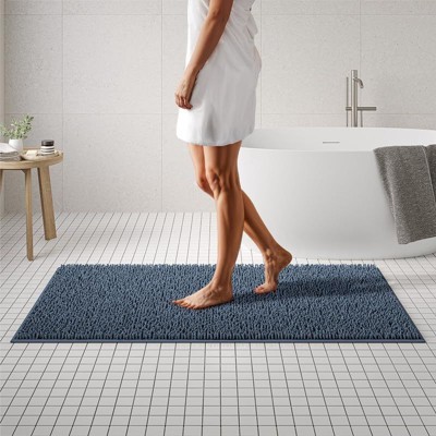 Mayshine Luxury Bathroom Mats, Ultra-Soft Bathmat, Plush Chenille Bathroom Rug Runner, Super Absorbent and Non-Slip