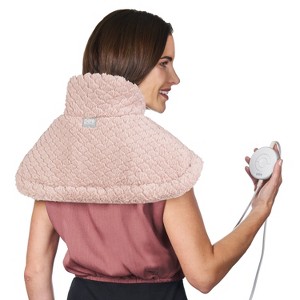 Pure Enrichment Pure Radiance Neck & Shoulder Luxury Heating Pad - 16" x 22" - Rose Quartz - 1 of 4