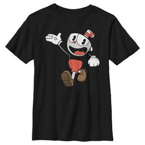 Boy's Cuphead Friendly Hello Cuphead T-Shirt - 1 of 4