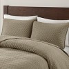 LIVN CO. 3-Piece Velvet Touch Oversized Herringbone Quilt Set, Hotel Collection Style Luxury Quilt Set for All Season - 4 of 4