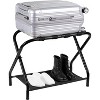 Heybly Luggage Rack,Pack of 2,Steel Folding Suitcase Stand with Storage Shelf for Bedroom - 2 of 3