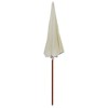 Garden Parasol Sand Polyester, Steel Large UV-resistant materials vidaXL - 2 of 4