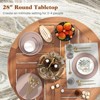 Tangkula 39" Outdoor Acacia Wood Bar Table w/ Slatted Tabletop for Garden Deck - 4 of 4