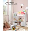 SONGMICS Toy and Book Organizer for Kids, Kids Bookshelf and Toy Storage, Storage Organizer with 2 Storage Boxes - 3 of 4