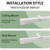 Ceiling Wall Mounted Heavy Duty Curtain Track White Room Divider for Living Room Bedroom Shower 3 ft to 9 ft Durable - 4 of 4