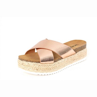 Women's Wo's Coky Casual Espadrilles Trendy Platform Open Toe Heeled Sandals - SODA