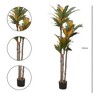 Artificial Yucca Tree, Tall Indoor Fake Plant for Home and Office Decor, Realistic Faux Silk Tree with Pot, Green - 2 of 4