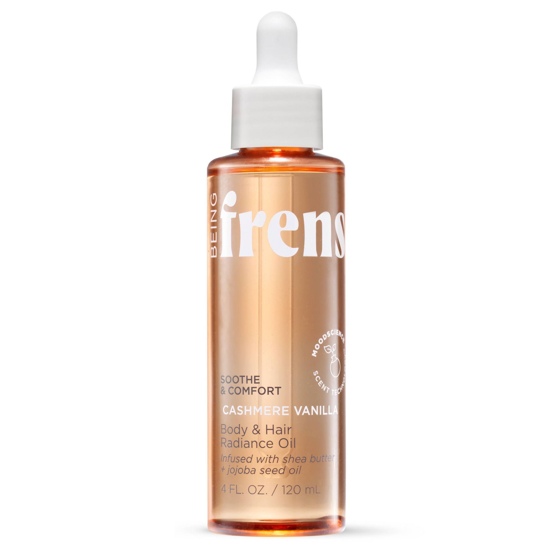 Being Frenshe Cashmere Vanilla Body & Hair Oil with Shea Butter + Jojoba - 4 fl oz: Hydrating, For All Hair Types
