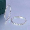 Mult - colors Crystal Stainless Steel Hoop Earring for Women, Hypoallergenic, Large 2 Hoops - 3 of 4