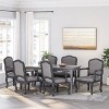 Christopher Knight Home Andrea French Country Upholstered Rubberwood Dining Armchairs (Set of 6), Gray - 2 of 4