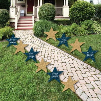 Big Dot of Happiness Twinkle Twinkle Little Star - Lawn Decorations - Outdoor Baby Shower or Birthday Party Yard Decorations - 10 Piece