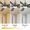 60" Nickel Modern LED Ceiling Fan with Lights and Remote for Living Room - 4 of 4