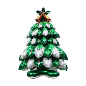 Large 49 Inch Christmas Aluminum Foil Balloon for Holiday Party Decor, Dinosaur Elk and Christmas Tree Designs - 1 of 3