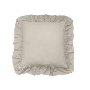 C&F Home Ruffled Euro Sham Natural - 1 of 4