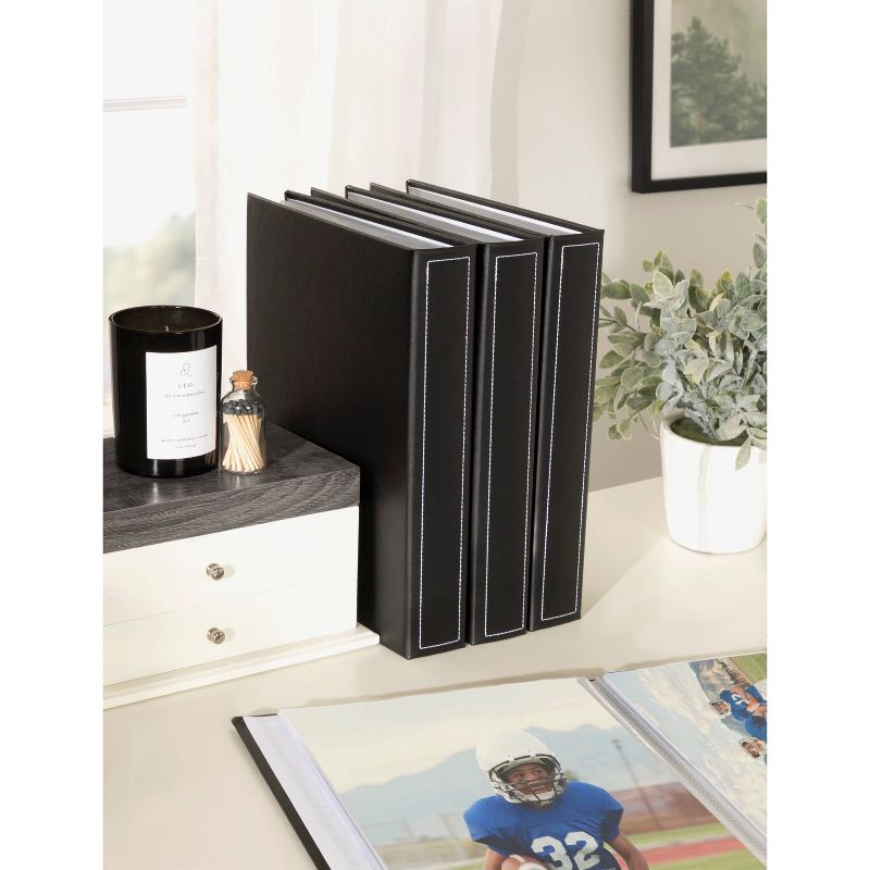 9.45&#34; x 11.75&#34; Debossed Faux Leather Photo Album Black - Kate &#38; Laurel All Things Decor, 6 of 9