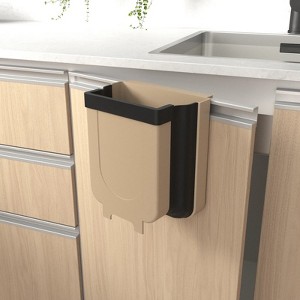 LunaLulinlk Brown Mini Trash Can Kitchen Trash Can - 1 of 4