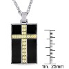 EVERLY JEWELRY | Two-Tone Silver 2.7mm Saturno Bead Station Singapore Chain Necklace - 18 in - 3 of 4