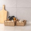 Itopfox Paper Rope Scalloped Edge Decor Baskets Set of 2 for Home, Living Room, Bedroom, Bathroom Storage & Decoration - 3 of 4