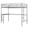 Whisen Twin Size Metal Loft Bed with Built-in Desk, Ladder and Guardrails - 3 of 4