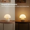 Itopfox Mushroom Table Lamp for Bedroom, Desk Bedside Small Lamp for Living Room, Cute Mini Modern Mid Century Night Stand Decor, Unique Aesthetic - 3 of 4
