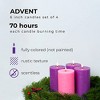 Advent Pillar Candles Set of 4 ¨C 3x6 Inch Unscented Dripless Purple Candles, Rustic Finish for Christmas Decorations and Advent Wreaths - 2 of 4