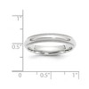 Black Bow Jewelry 4mm 14K White or Yellow Gold Half Round Milgrain Comfort Fit Band - 4 of 4