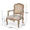 Christopher Knight Home Hagen 7 Pieces French Country Upholstered Wood and Cane Expandable Dining Set - 4 of 4