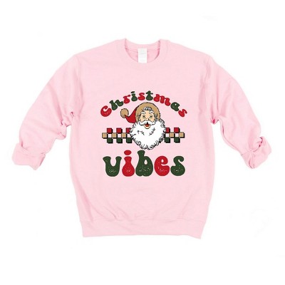 Simply Sage Market Women's Graphic Sweatshirt Christmas Vibes Checkered