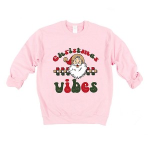 Simply Sage Market Women's Graphic Sweatshirt Christmas Vibes Checkered - 1 of 4