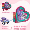 Joyfy 12 Packs Valentine Dinosaur Building Blocks Toys with Heart Boxes ...