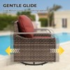 EAGLE PEAK Wicker Outdoor Patio Conversation Set, Swivel Rocker Chairs, 3-Seat Sofa, Loveseat, Table, 8 Pieces - 4 of 4