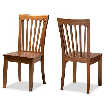 2pc Minette Wood Dining Chair Set - Baxton Studio