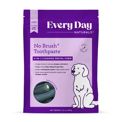 Every Day Naturals No Brush Large Dental Stick Flavored Chewy Dog Treats - 14oz