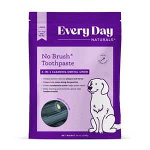 Every Day Naturals No Brush Large Dental Stick Flavored Chewy Dog Treats - 14oz - 1 of 4