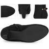 Perphy Women's Round Toe Zipper Platform Block Heel Ankle Boots - 3 of 4