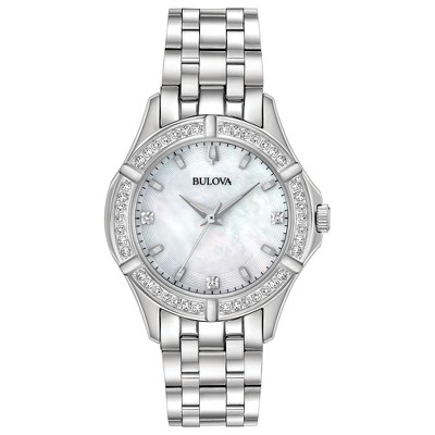 Bulova Classic Watch buy Womens White Mother-of-Pearl Dial Water Resistant New inBox