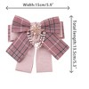 INSPIRE CHIC Women's Ribbon Plaid Faux Rhinestone Retro Bow Ties - 2 of 4