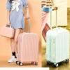 YONWAY 1pcs Minimalist Solid Colorful Luggage Set, Hard Shell Zipper Trolley Suitcase With Square Small Makeup Handbag And Wheels For Travel/School - 4 of 4
