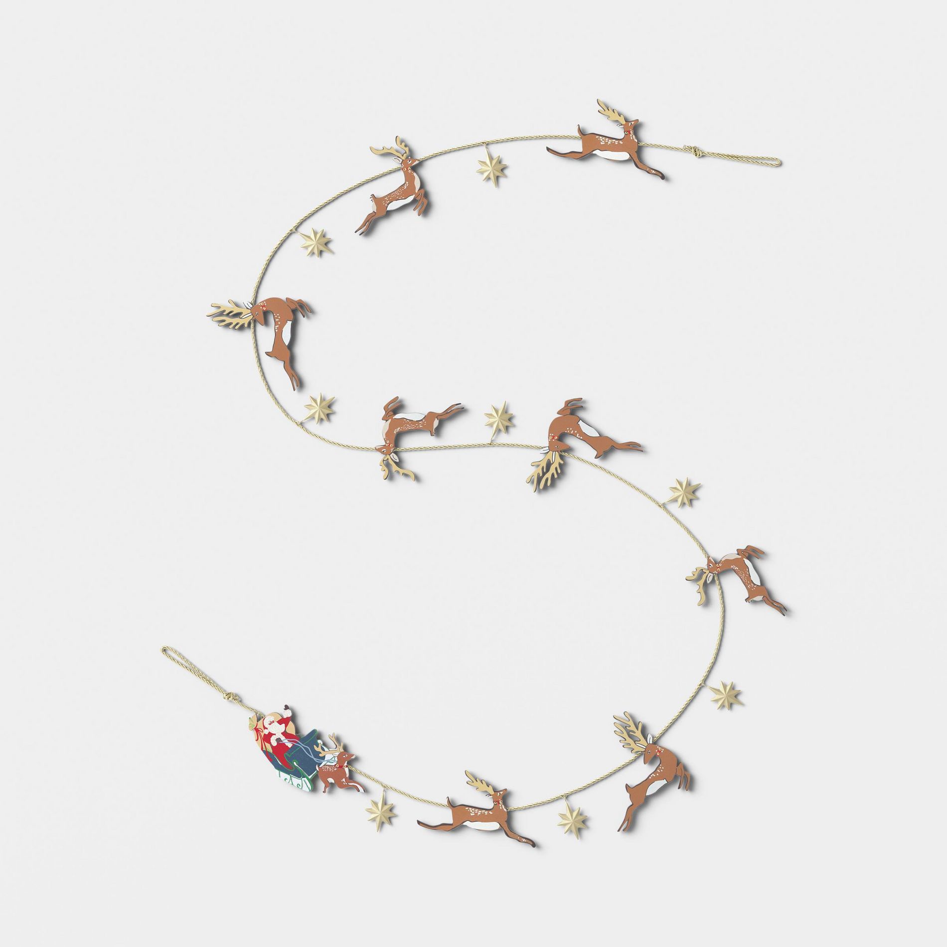 Santa's Sleigh and Reindeer Christmas Garland - Threshold™