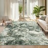 Modern Abstract Area Rugs Soft Ultra-Thin Low Pile Washable Carpet Indoor Non Slip Easy Care Lightweight Carpet Office Home Decor - 2 of 4