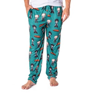 Seven Times Six My Hero Academia Men's Izuku Midoriya and Katsuki Bakugo Pajama Pants Green - 1 of 4