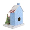Cody Foster 8.0 Inch Petite Blue House Retro Village Mantle Light Up Village Buildings - 2 of 3