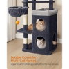 Tall Cat Tree, Multiple-Level Cat Tower with 2 Caves, 3 Scratching Posts, Dark Gray - 2 of 4