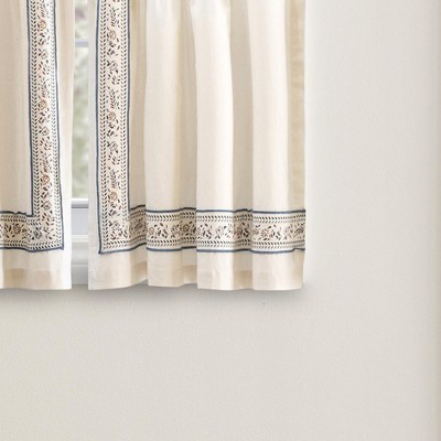 Natural Cotton and Polyester Rod Pocket Cafe Curtain